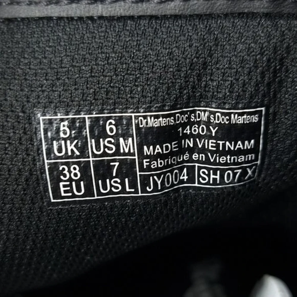 Dr. Martens 1460 Y Ankle Boots White Smooth Leather US M 6 US L 7‎ - Picture 9 of 11